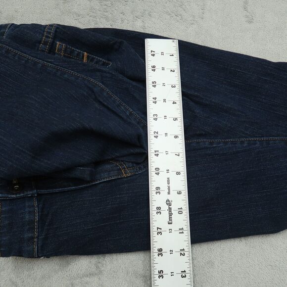 Chico's Platinum Jeans Women's 1S US-8 Short Blue Mid-Rise Boot Leg 29" Inseam - Picture 6 of 16